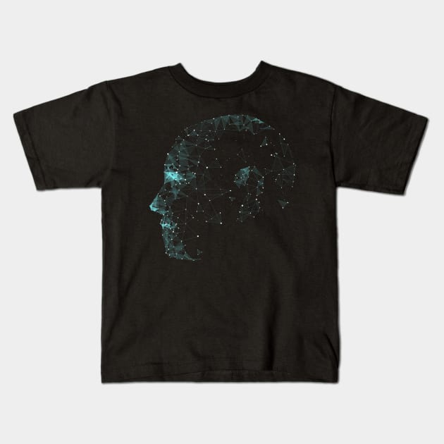 Blockchain Face Kids T-Shirt by cryptogeek